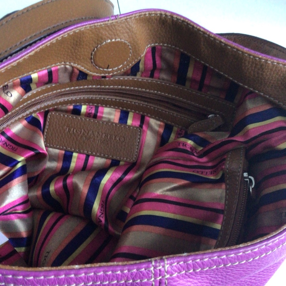 Tignanello hobo/crossbody leather Poppy Iris handbag - Picture 9 of 11